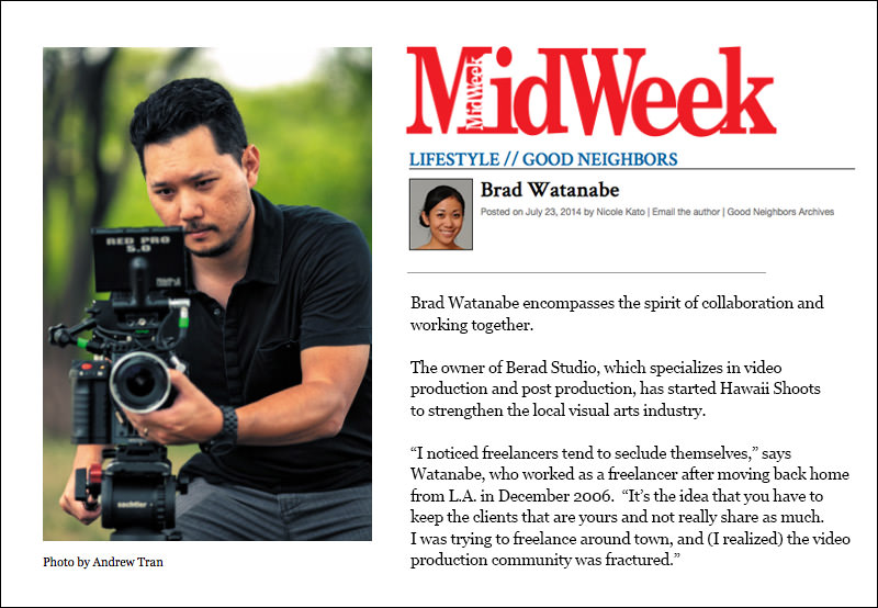 Brad Watanabe talks to Midweek about Hawaii Shoots